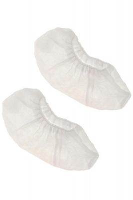 Бахилы нетканые (Спанбонд) пл. 17 г/м2 парно сложенные, цв. Белый Бахилы нетканые (Спанбонд) пл. 17 г/м2 парно сложенные, цв. Белый